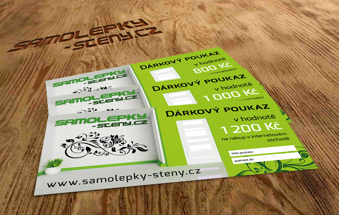 Gift voucher, Samolepky-steny.cz