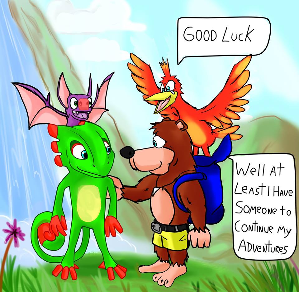 Yooka laylee x Banjo kazooie art