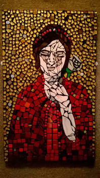 Lady with Rose Mosaic