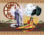 Tsukuyomi and Amaterasu - [Japanese Myth Contest] by Naahchan