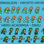 Hayato Hayasugi and Deku in Wily Wars sprite style