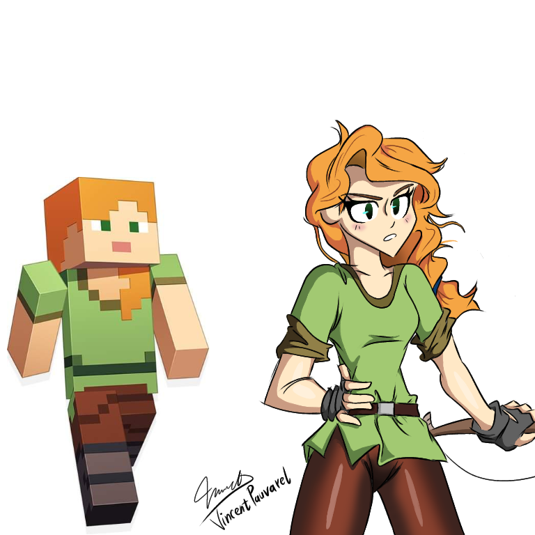 Minecraft Alex Design Minecraft Alex, my design by VincentPauv on DeviantArt