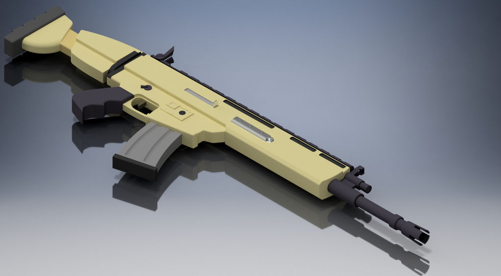 scar based on fortnite game model by cad3d - what is the scar in fortnite based on