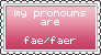 FAE Pronouns Stamp (pink)