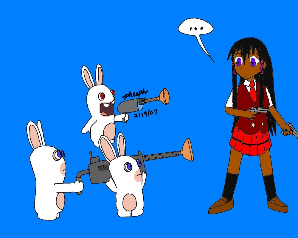 Rabbids Vs Rabbits Deviantart Mana vs. the Rabbids by pheeph on DeviantArt