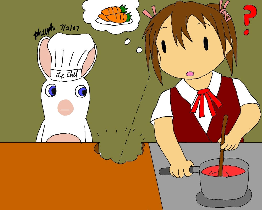 Satsuki and the Rabbid by pheeph on DeviantArt