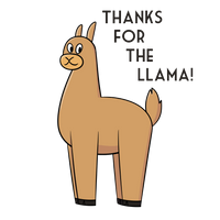 Thanks for the llama by MadDoggoArt