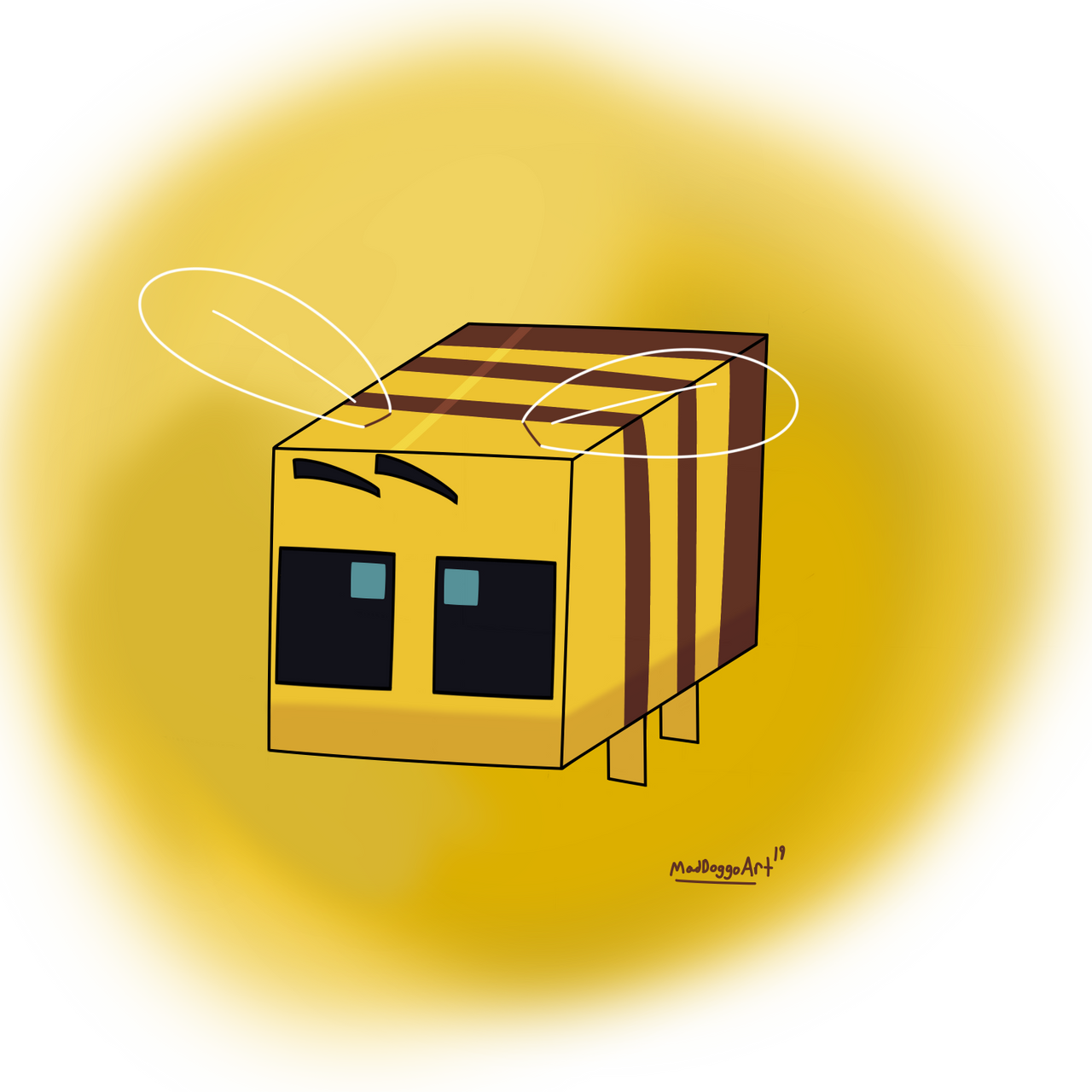Minecraft Bee by MadDoggoArt on DeviantArt
