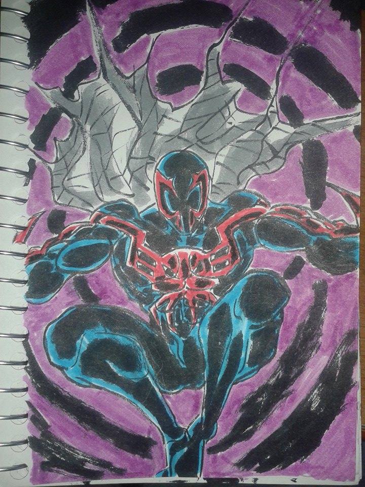 Spiderman 2099 - colored sketch