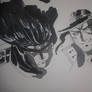 Star Platinum and Jotaro - studies