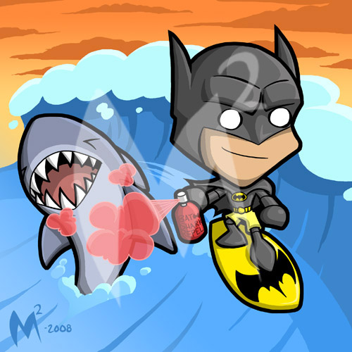 Commission - Surfing Batman