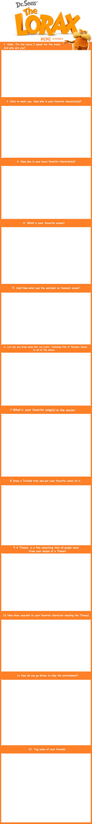 The Lorax Movie Blank Meme