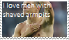 Stamp: Men with shaved armpits