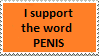 Stamp: The word penis