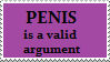 Stamp: Penis is valid argument by Riza-Izumi