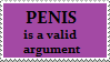 Stamp: Penis is valid argument