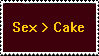 Stamp: Sex over cake