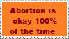 Stamp: Abortion is okay