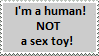 Stamp: Human not sex toy