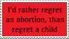 Stamp: Regret abortion or child by Riza-Izumi