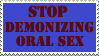 Stamp: Demonizing oral sex by Riza-Izumi