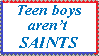 Stamp: Teen boys aren't saints