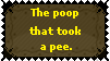 Stamp: The poop that took a pee