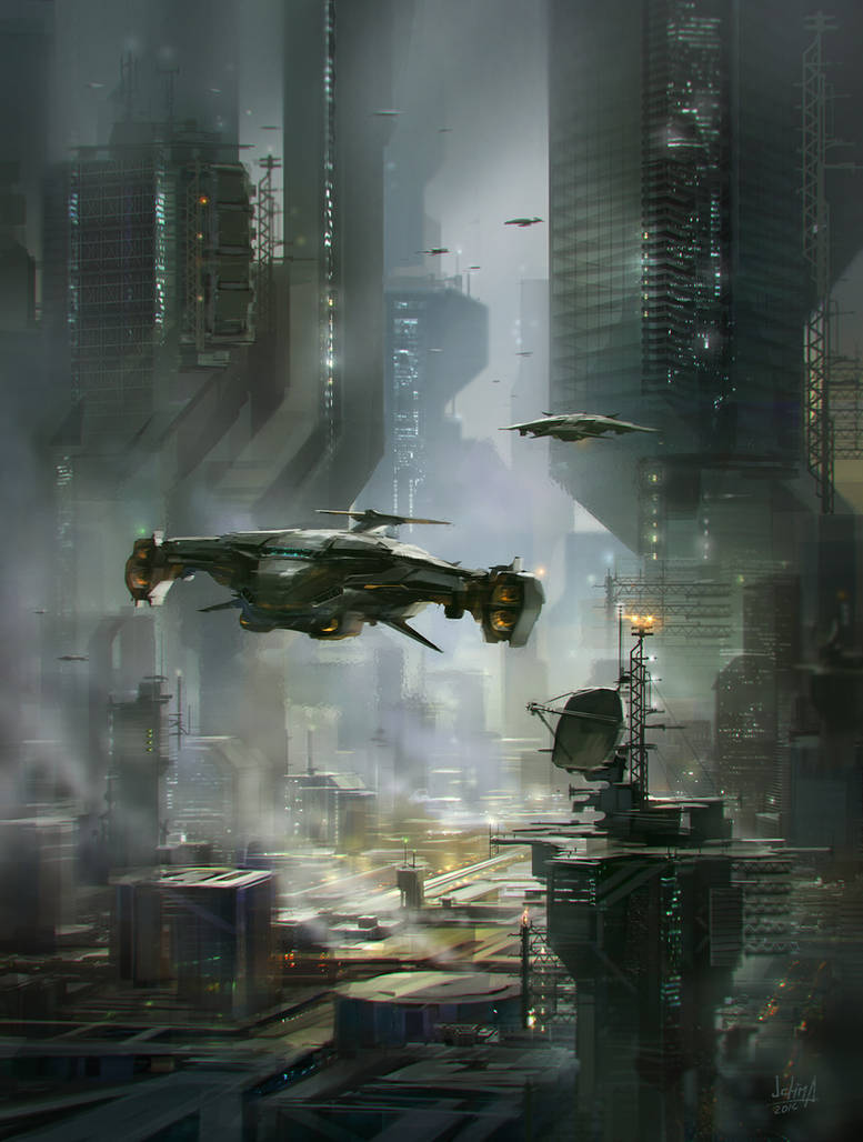Sci-fi city by alex-ichim
