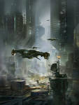 Sci-fi city by alex-ichim