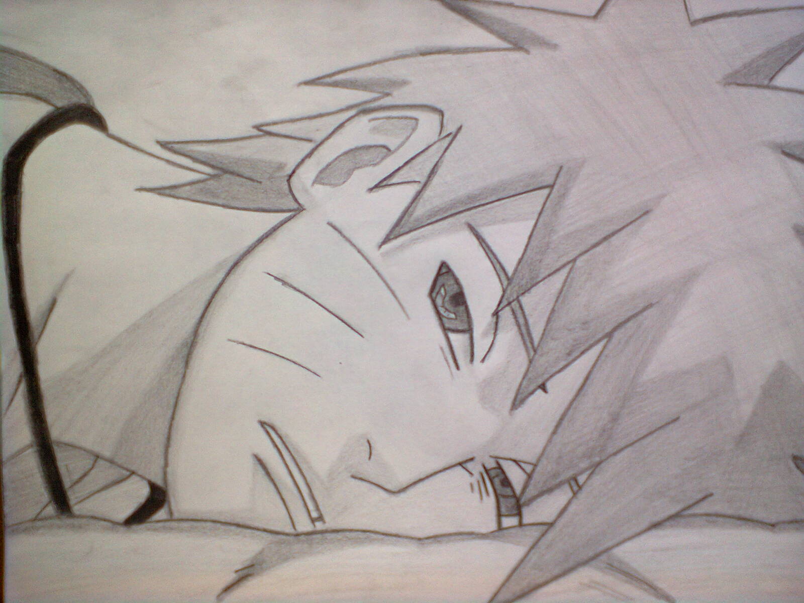 Sad Naruto Original Drawing on Paper Stock Illustration - Illustration of  black, line: 240047703