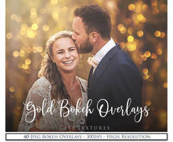 Gold Bokeh Overlays