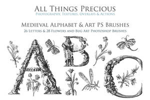 Medieval Alphabet And Art Photoshop Brushes