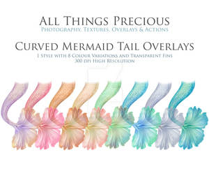 CURVED Mermaid Tail Overlays - ATP Textures