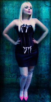 Cherry Blond Girl Corset Edit