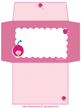 Stationery Envelope Cute Pink