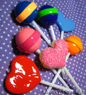 Lollipop Hand Made Pendants