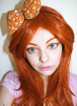 Orange hair girl Stock