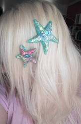 Starfish mermaid hairclip