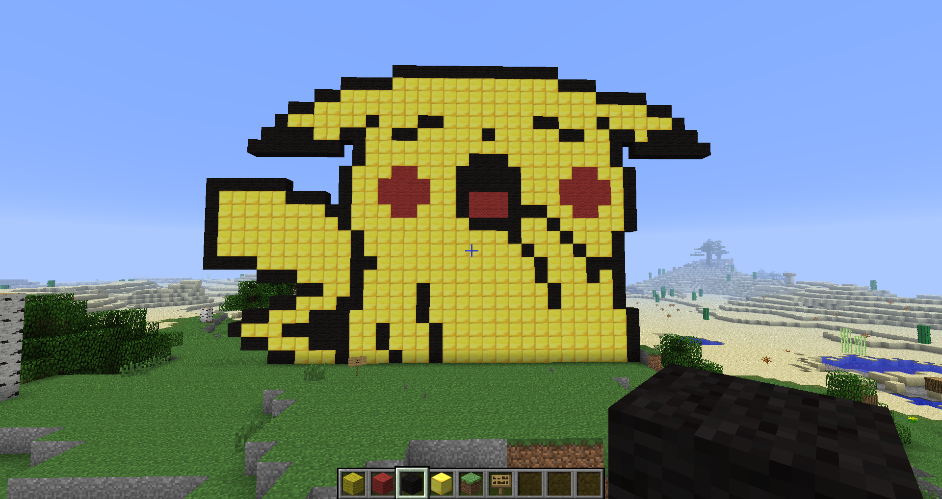 pikachu pixel art template