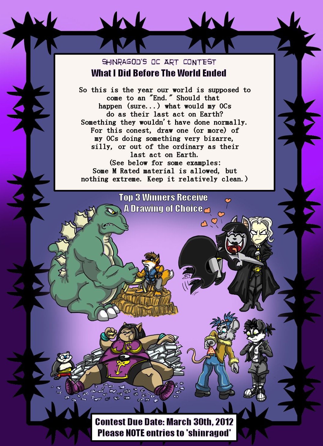 OC Drawing Contest Flyer by shinragod