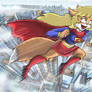 Sharon as Supergirl