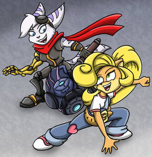 Coco Bandicoot and Rivet the Lombax