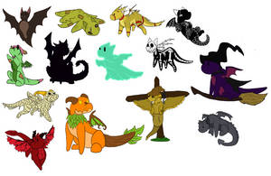 Fall Edition Chibi Dragon Stickers