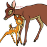 Bambi and his mother embrace base F2U