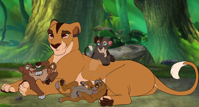 Teia (Deity) and her cubs