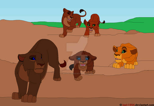 Shauri with her younger cubs