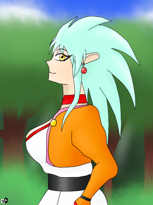 Tenchi Muyo Fanart - Ryoko (Colored)