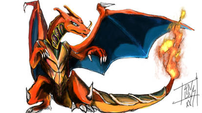 Armored Charizard sketch - SPEED PAINT LINK