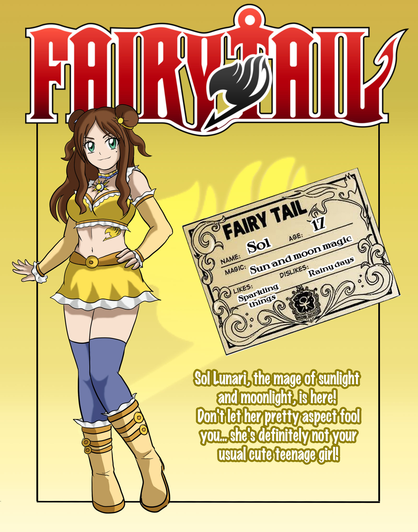 Fairy Tail Oc Sol Lunari By Akanekahomi On Deviantart