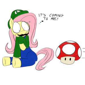 Fluttershy as Luigi